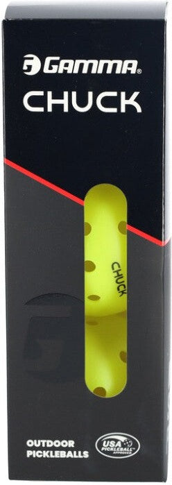 Gamma Chuck Outdoor Pickleballs 3x - Yellow - HIT a Double