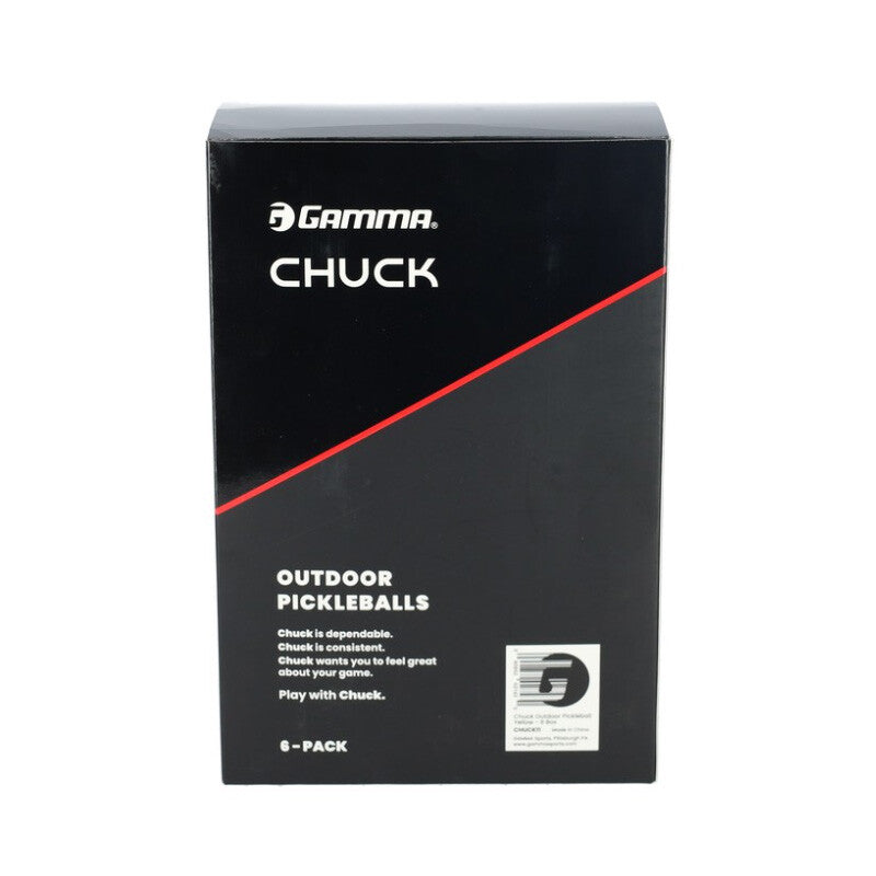 Gamma Chuck Outdoor Pickleballs (6x) - Yel / Os