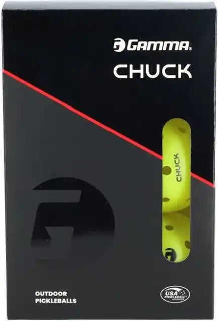Gamma Chuck Outdoor Pickleballs 6x - Yellow