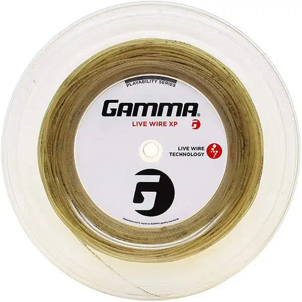 Gamma Live Wire Xp Reel 360’ Tennis String - Natural - 17