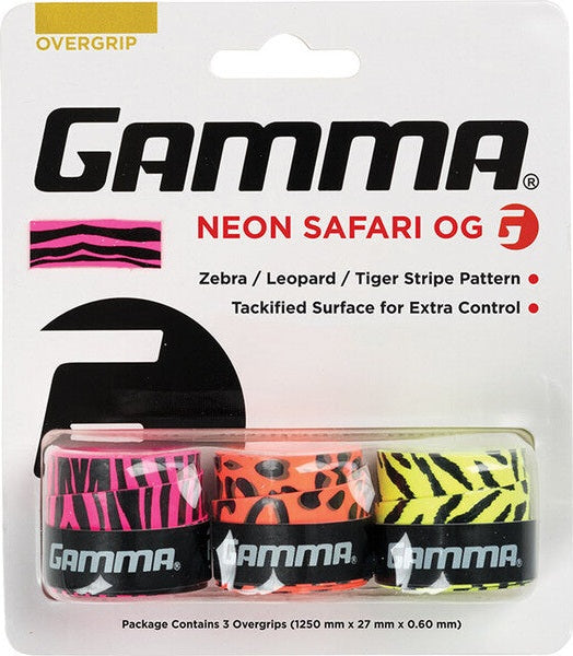 Gamma Neon Safari Overgrip (3x) - Assorted