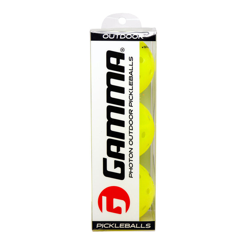 Gamma Photon Outdoor Pickleballs 3x - Yellow - HIT a Double
