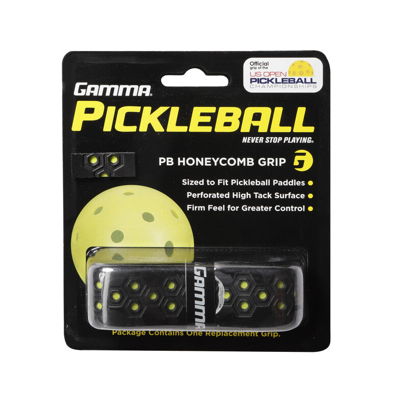 Gamma Pickleball Honeycomb Grip (1x) (black/blue) - Bk/yl / Os