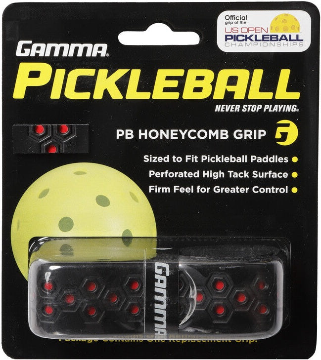 Gamma Pickleball Honeycomb Replacement Grip - Black Red