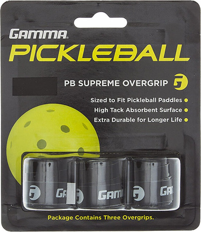 Gamma Pickleball Supreme Overgrip (3x) - Black