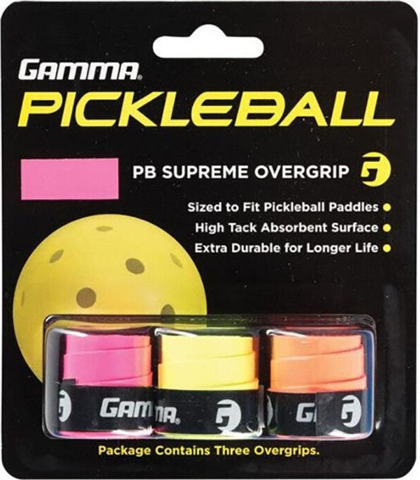 Gamma Pickleball Supreme Overgrip (3x) - Neon