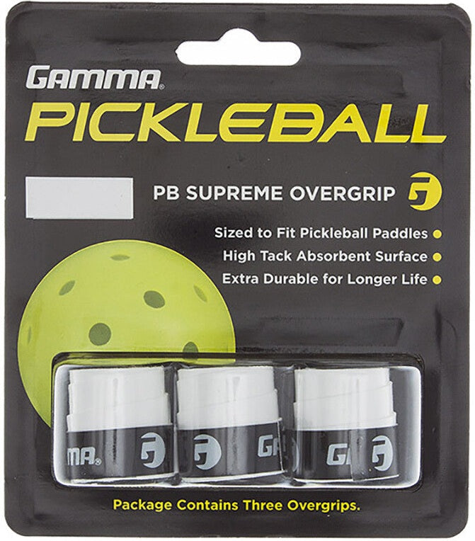 Gamma Pickleball Supreme Overgrip (3x) - White