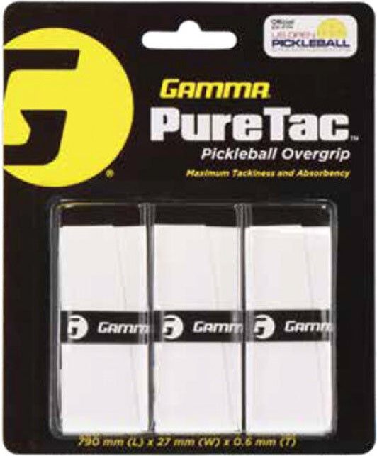 Gamma Puretac Pickleball Overgrip (3x) - White