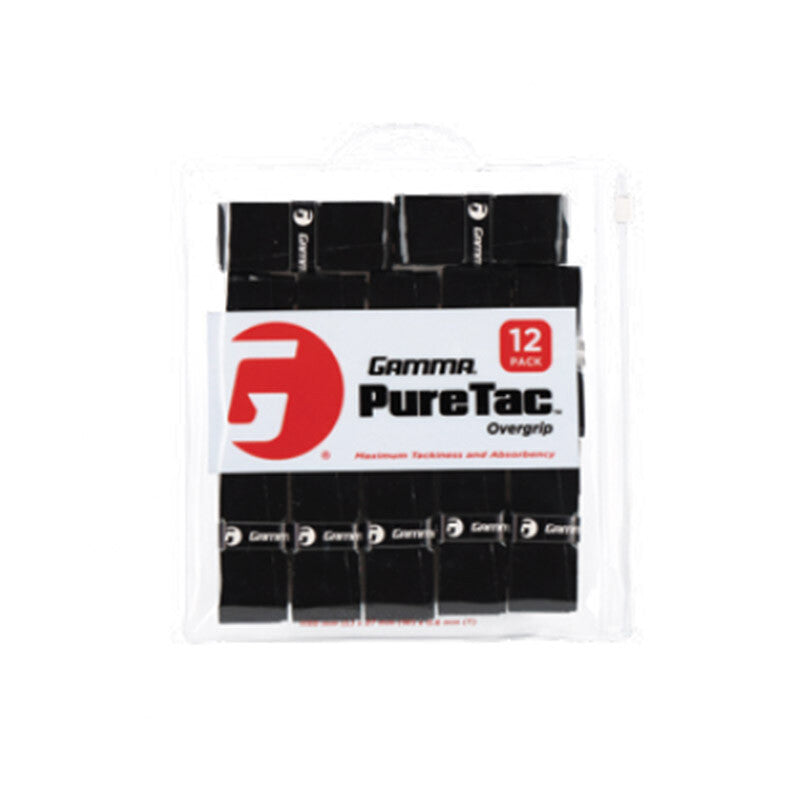 Gamma Puretac Tennis Overgrip (12x) (black) - Blk / Os