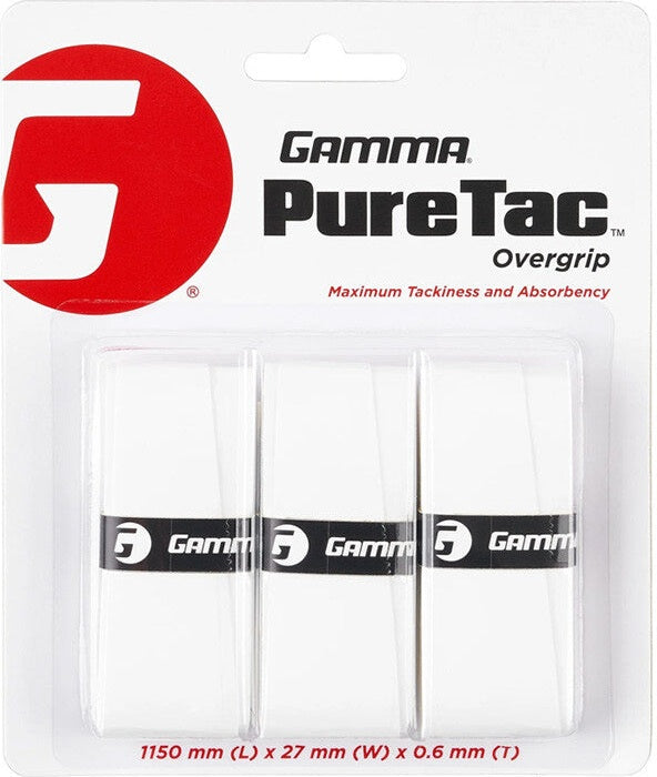 Gamma Puretac Tennis Overgrip (3x) - White