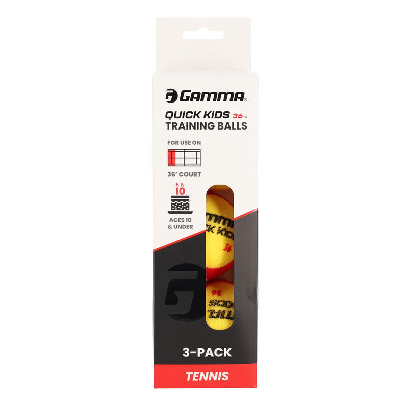 Gamma Quick Kids 36 Foam Tennis Balls (3x) - Rd/yl / Os