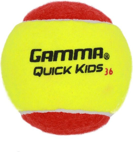 Gamma Quick Kids 36 Tennis Balls (bag 12x) - Yel / Os