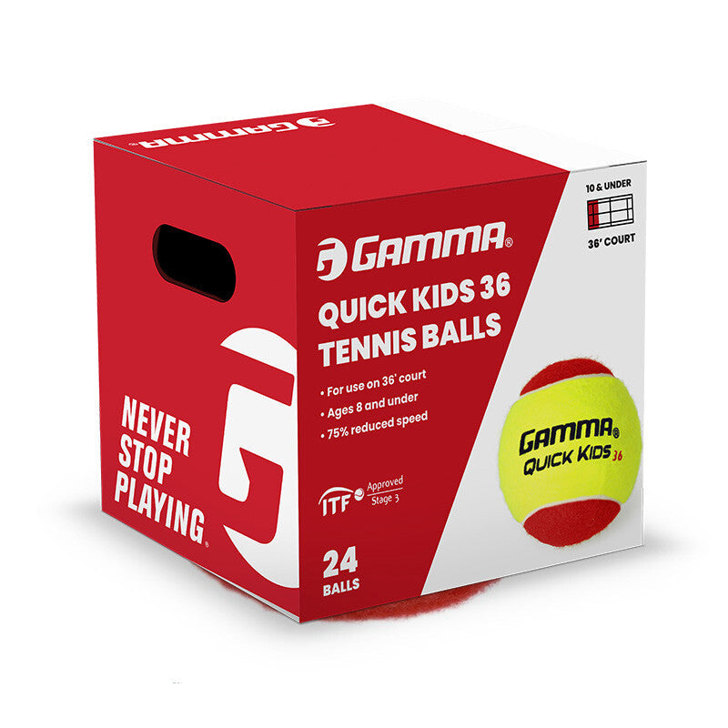 Gamma Quick Kids 36 Tennis Balls (box 24x) - Yel / Os