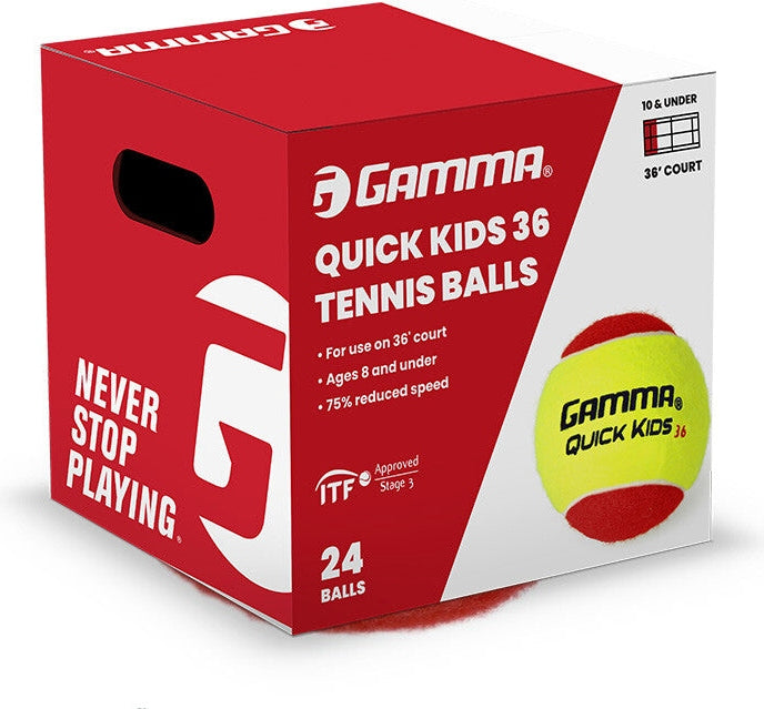 Gamma Quick Kids 36 Tennis Balls (box 24x) - Yellow