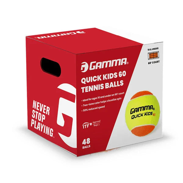 Gamma Quick Kids 60 Tennis Balls (box 48x) - Orange