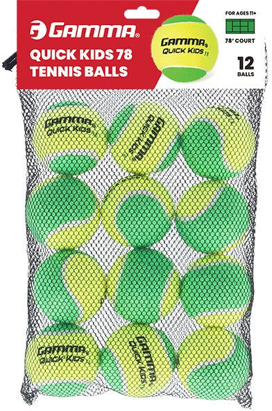 Gamma Quick Kids 78 Tennis Balls (bag 12x) - Yellow