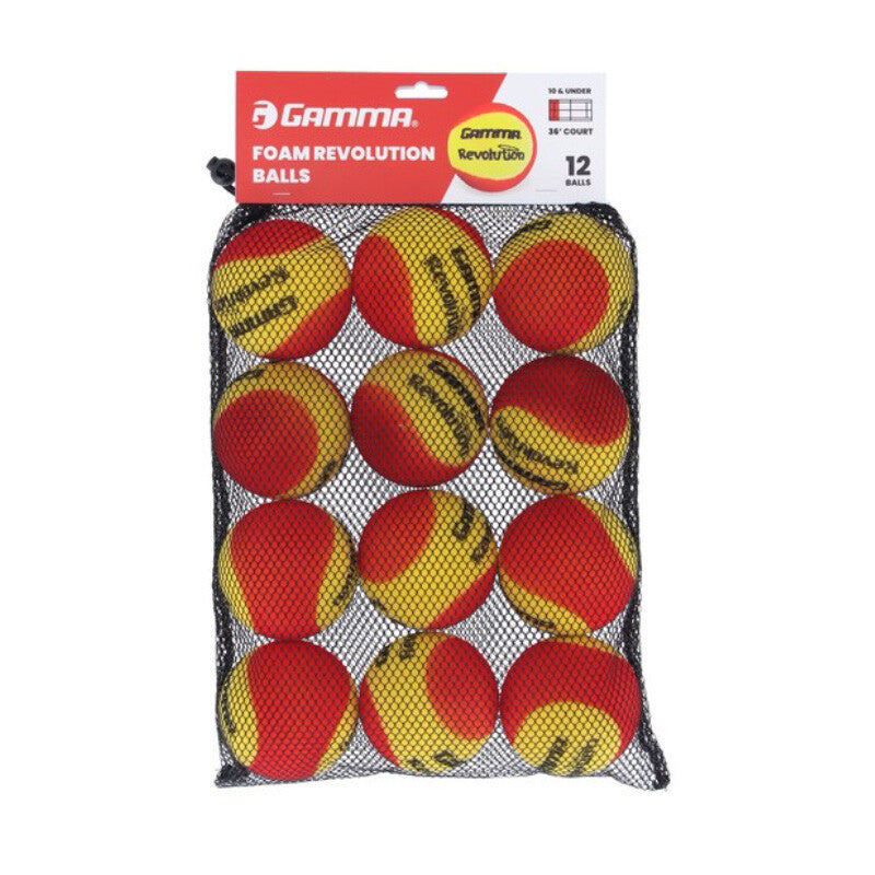 Gamma Revolution Foam Tennis Balls Bag 12x - Red - HIT a Double
