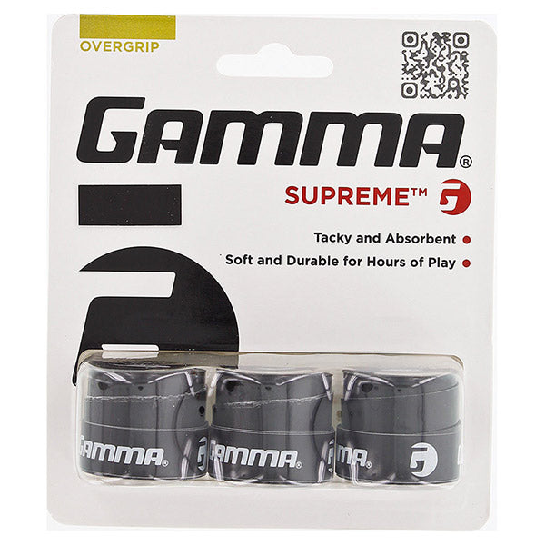 Gamma Supreme Overgrip (3x) (black) - Blk / Os