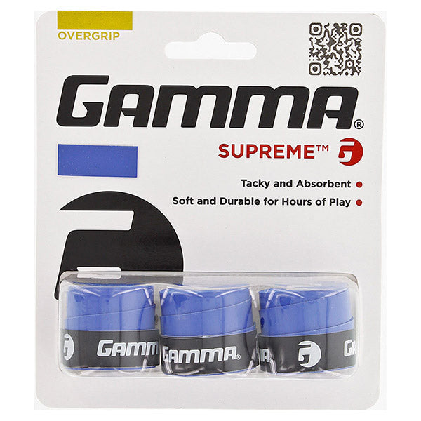 Gamma Supreme Overgrip (3x) (black) - Blu / Os
