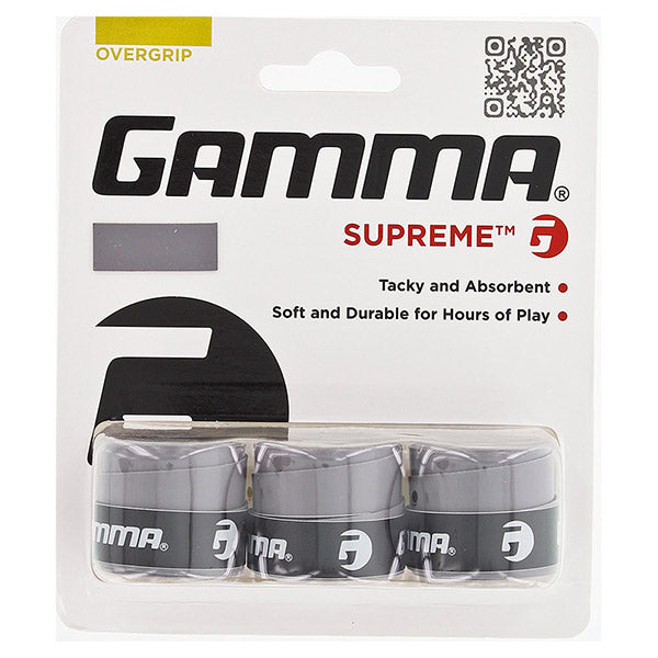 Gamma Supreme Overgrip (3x) (black) - Gry / Os