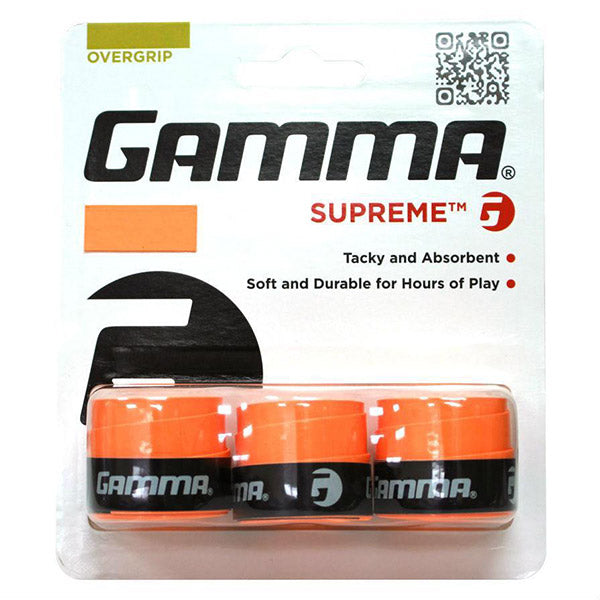 Gamma Supreme Overgrip (3x) (black) - Ora / Os