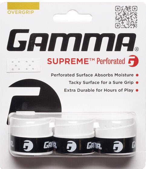 Gamma Supreme Perforated Overgrip (3x) - White