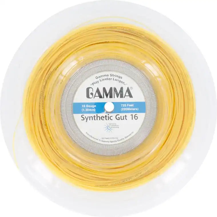 Gamma Synthetic Gut Reel 720’ Tennis String - White