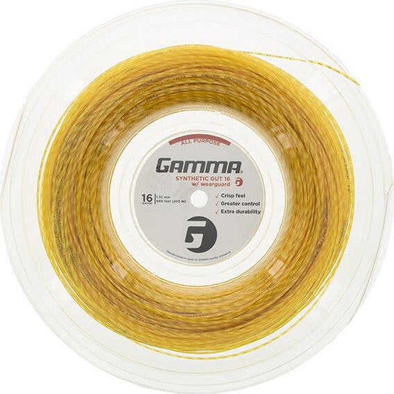 Gamma Synthetic Gut W/wearguard Reel 660’ - Gold - 16
