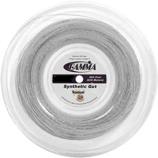 Gamma Synthetic Gut W/wearguard Reel 660’ Tennis String - Gold - 16