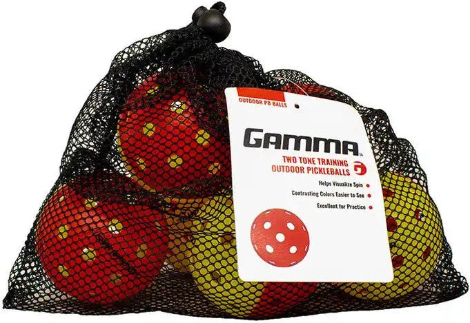 Gamma Two Tone Outdoor Training Pickleballs 12x - Yellow