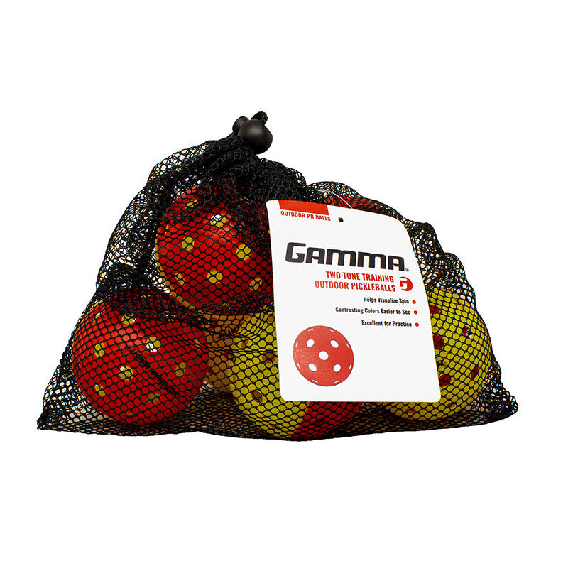 Gamma Two Tone Outdoor Training Pickleballs (6x) - Yel / Os
