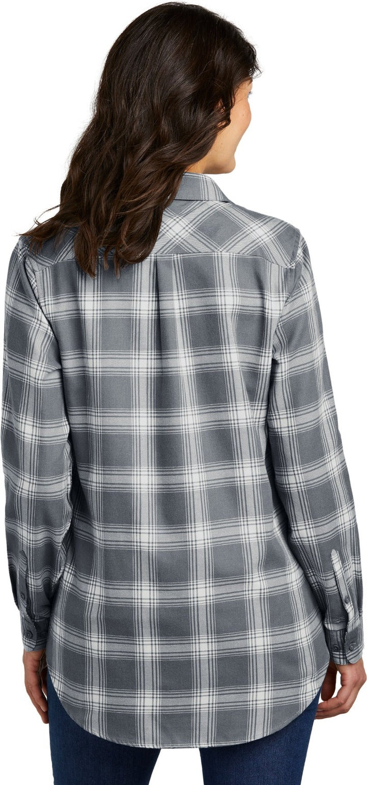G/CrOpnPld Port Authority Women's Plaid Flannel Tunic . LW668