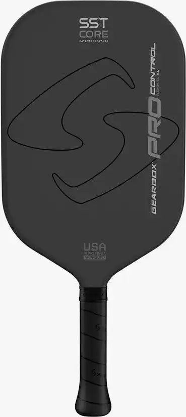 Gearbox Pro Control Elongated Pickleball Paddle - Black