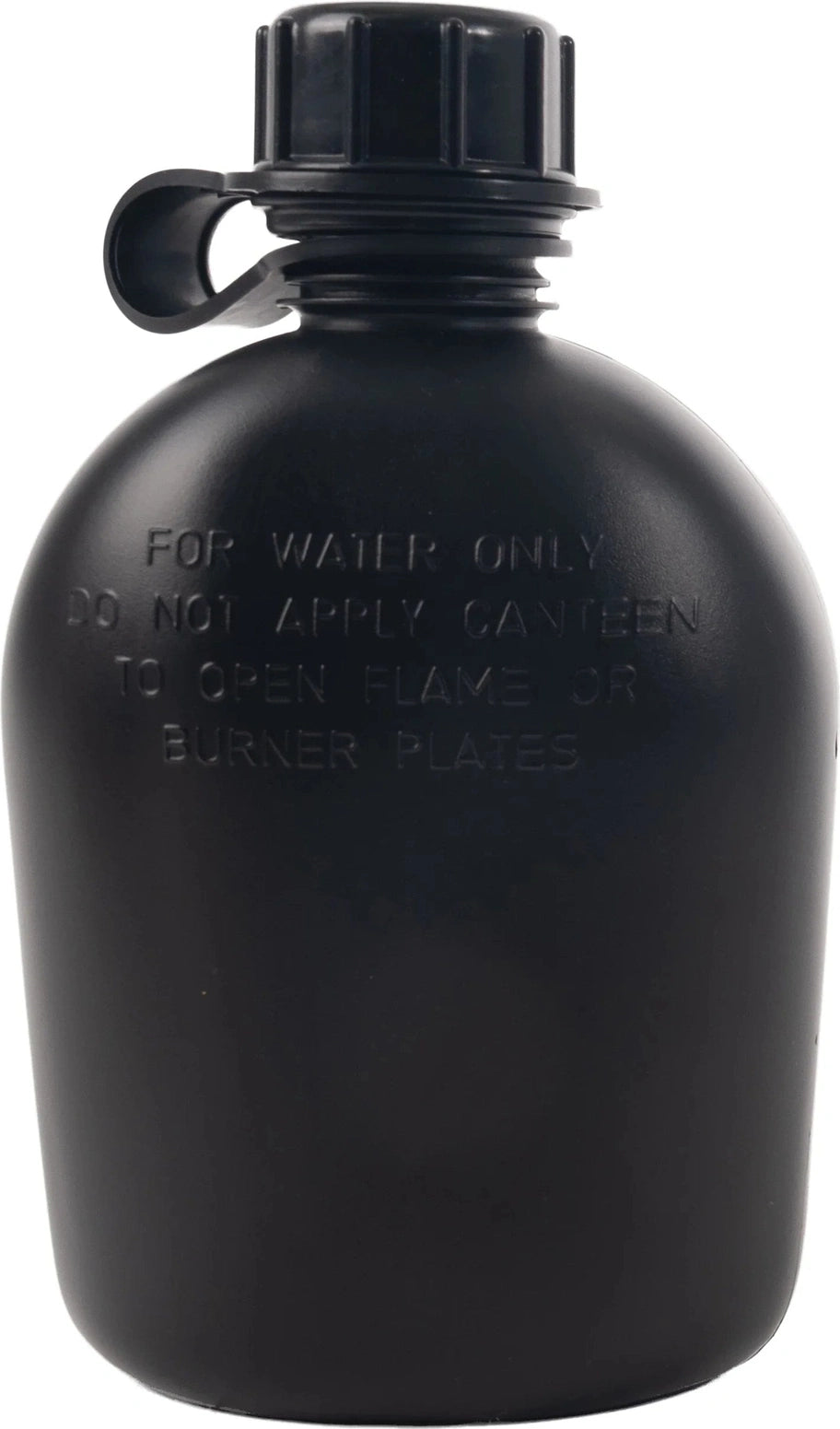 Genuine G.i. 3 Piece 1 Quart Plastic Canteen - Black
