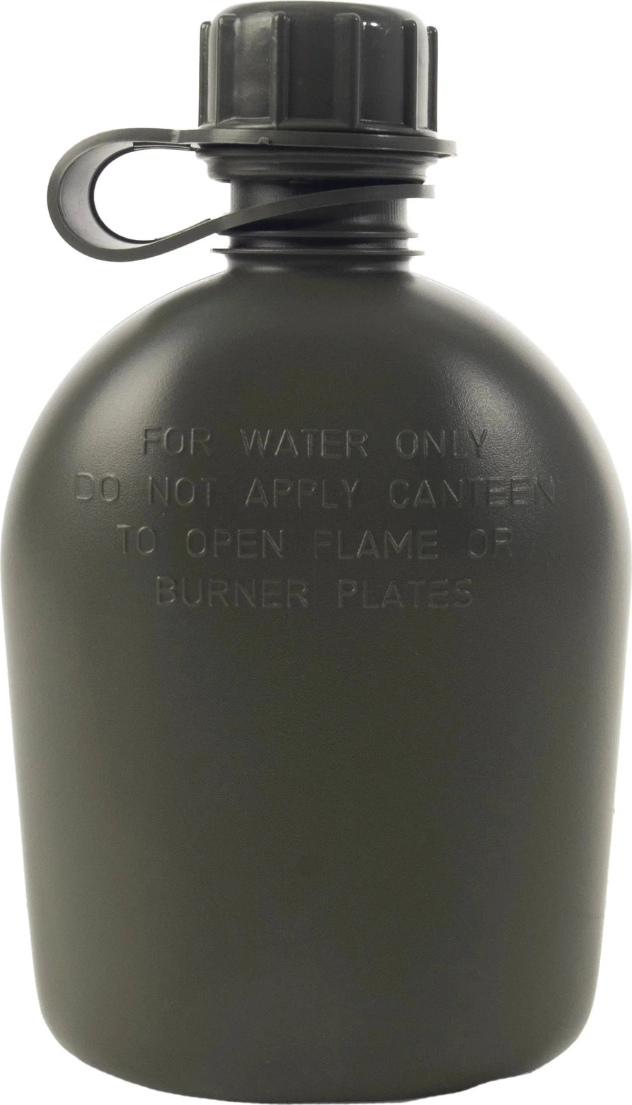 Genuine G.i. 3 Piece 1 Quart Plastic Canteen - Olive Drab