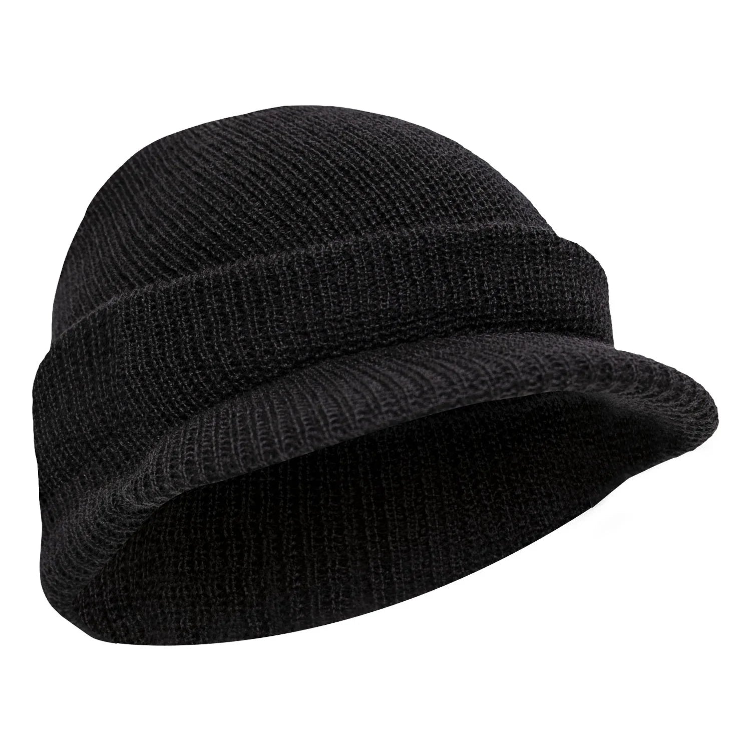 Genuine G.i. Watch Cap with Brim - Black