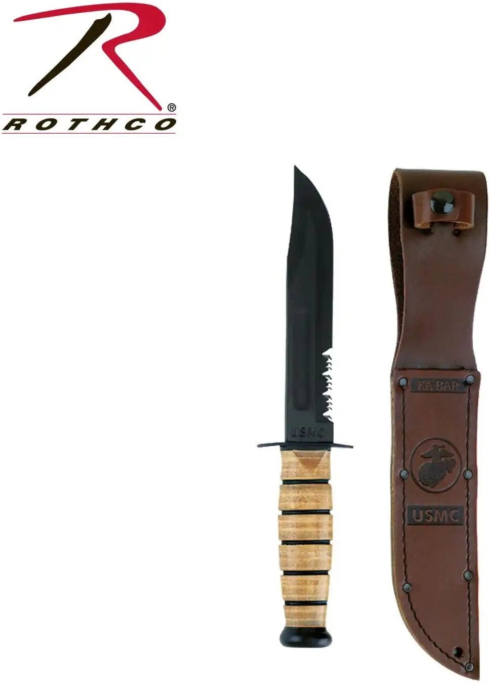 Genuine Ka Bar Usmc Combo Edge Fighting Knife