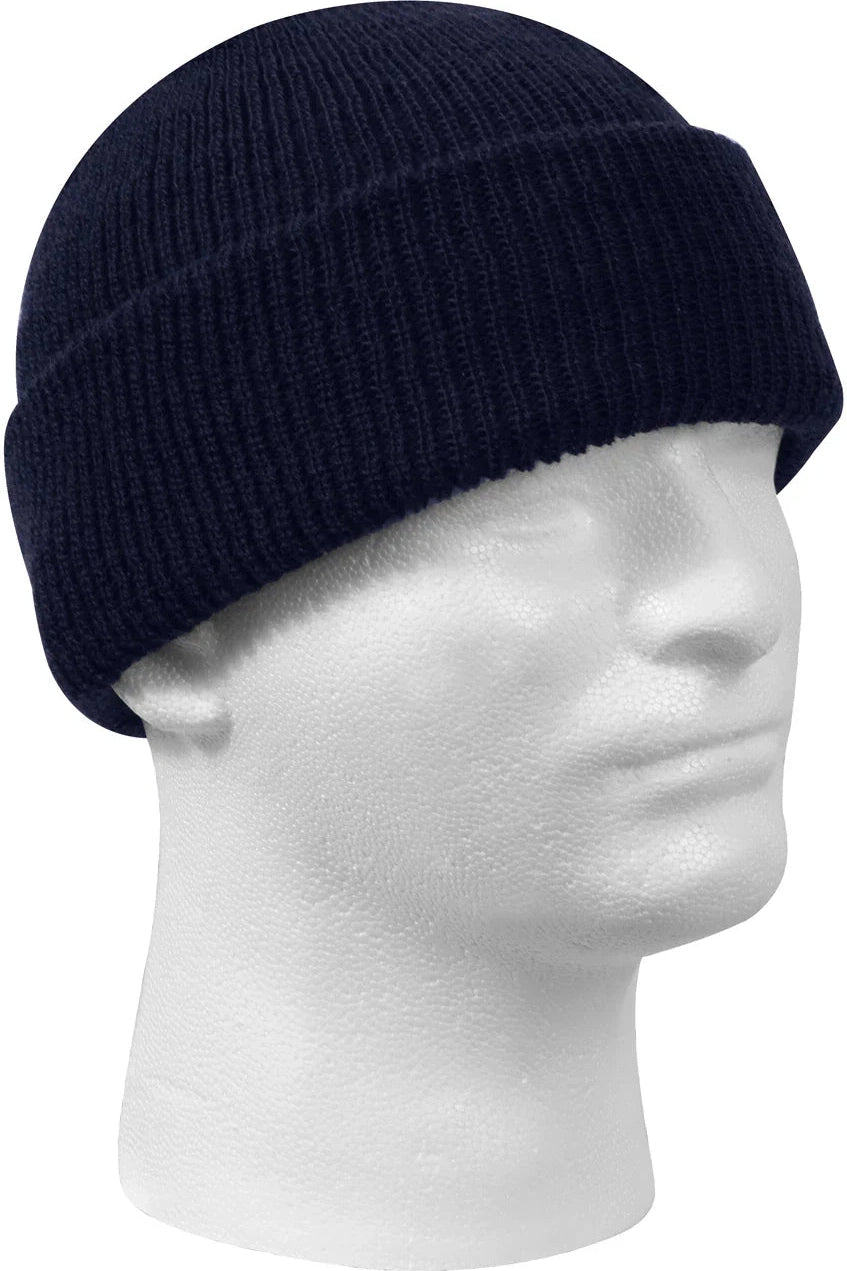 Genuine Wool Watch Cap - Navy Blue