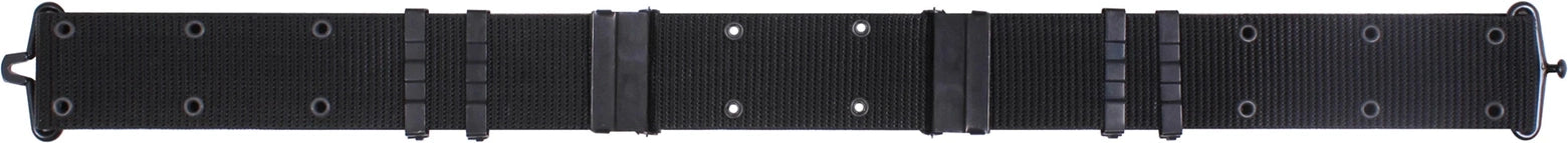 Gi Style Pistol Belt with Metal Buckles - Black