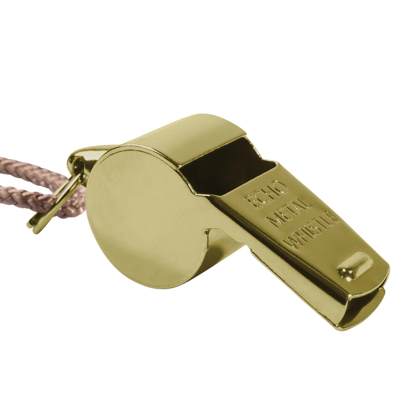 Gi Style Police Whistle - Brass
