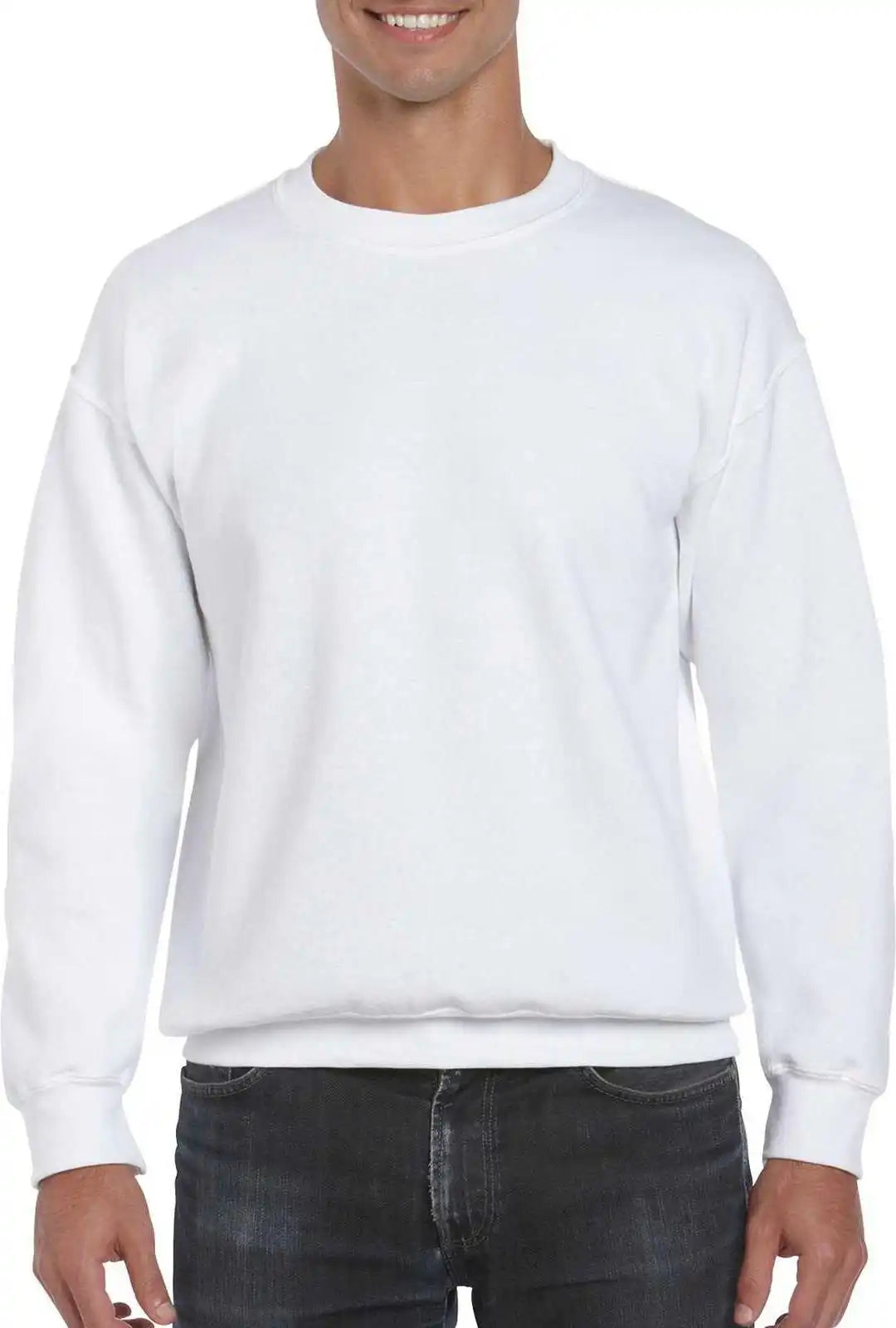 Gildan 12000 Dryblend Crewneck Sweatshirt - White