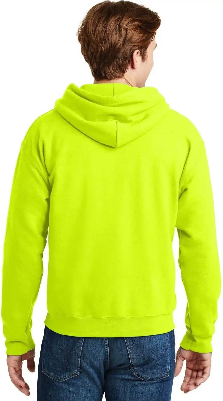 Gildan 12500 Dryblend Pullover Hooded Sweatshirt Safety Green