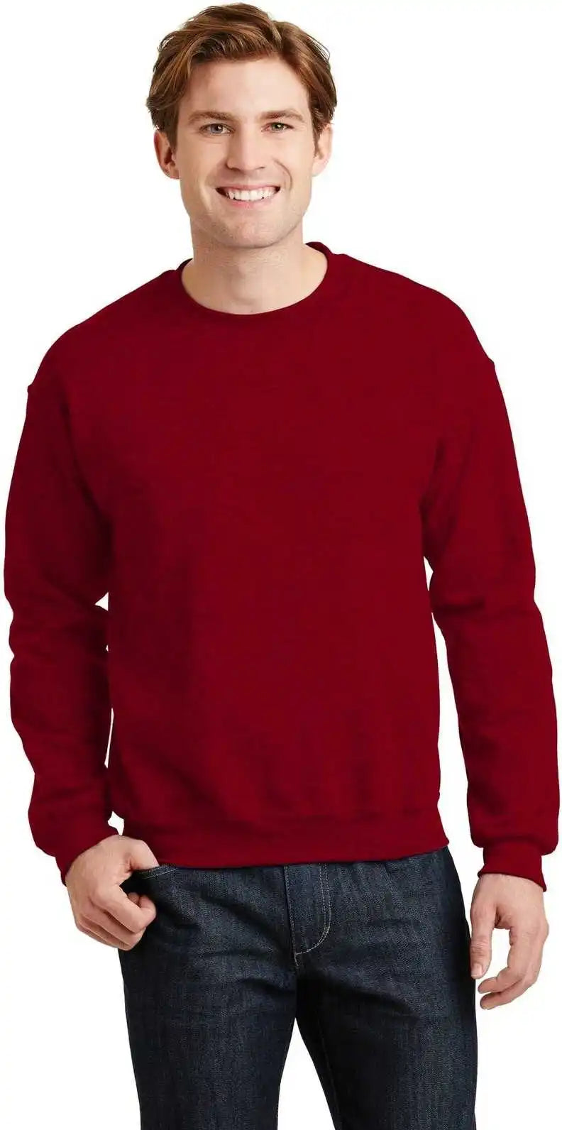 Gildan 18000 Heavy Blend Crewneck Sweatshirt - Antique Cherry Red