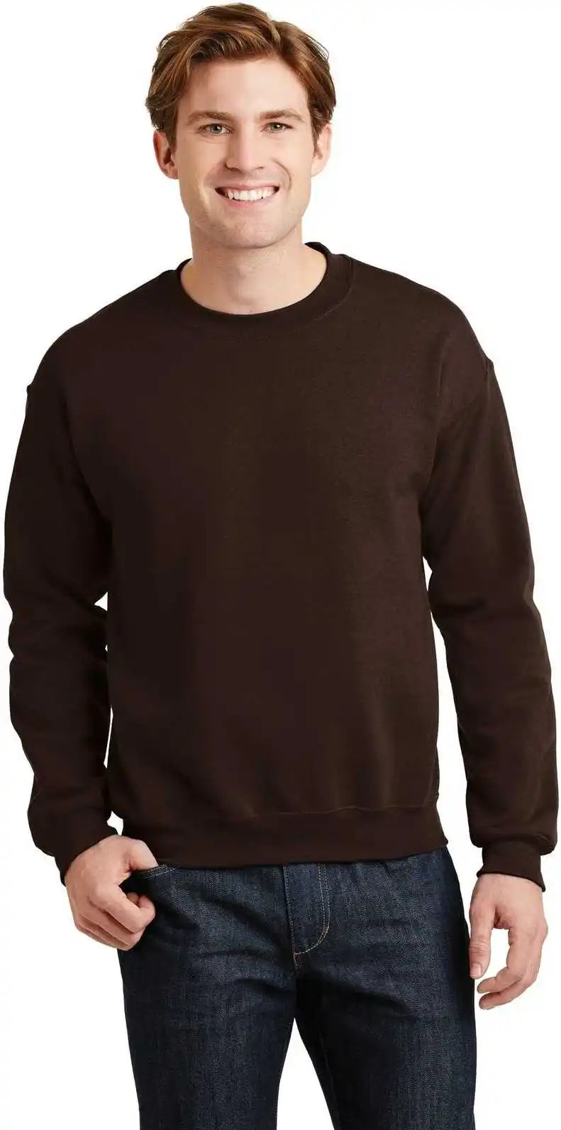 Gildan 18000 Heavy Blend Crewneck Sweatshirt Dark Chocolate