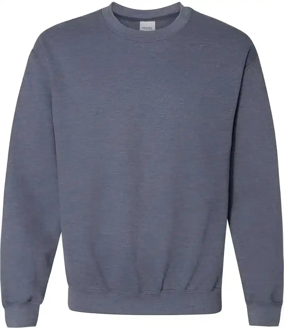 Gildan 18000 Heavy Blend Crewneck Sweatshirt Heather Sport Dark Navy