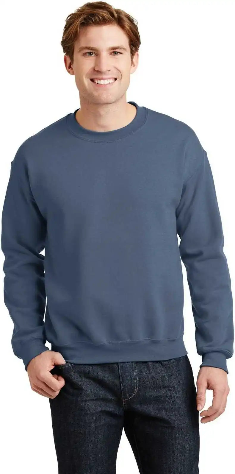 Gildan 18000 Heavy Blend Crewneck Sweatshirt Indigo Blue