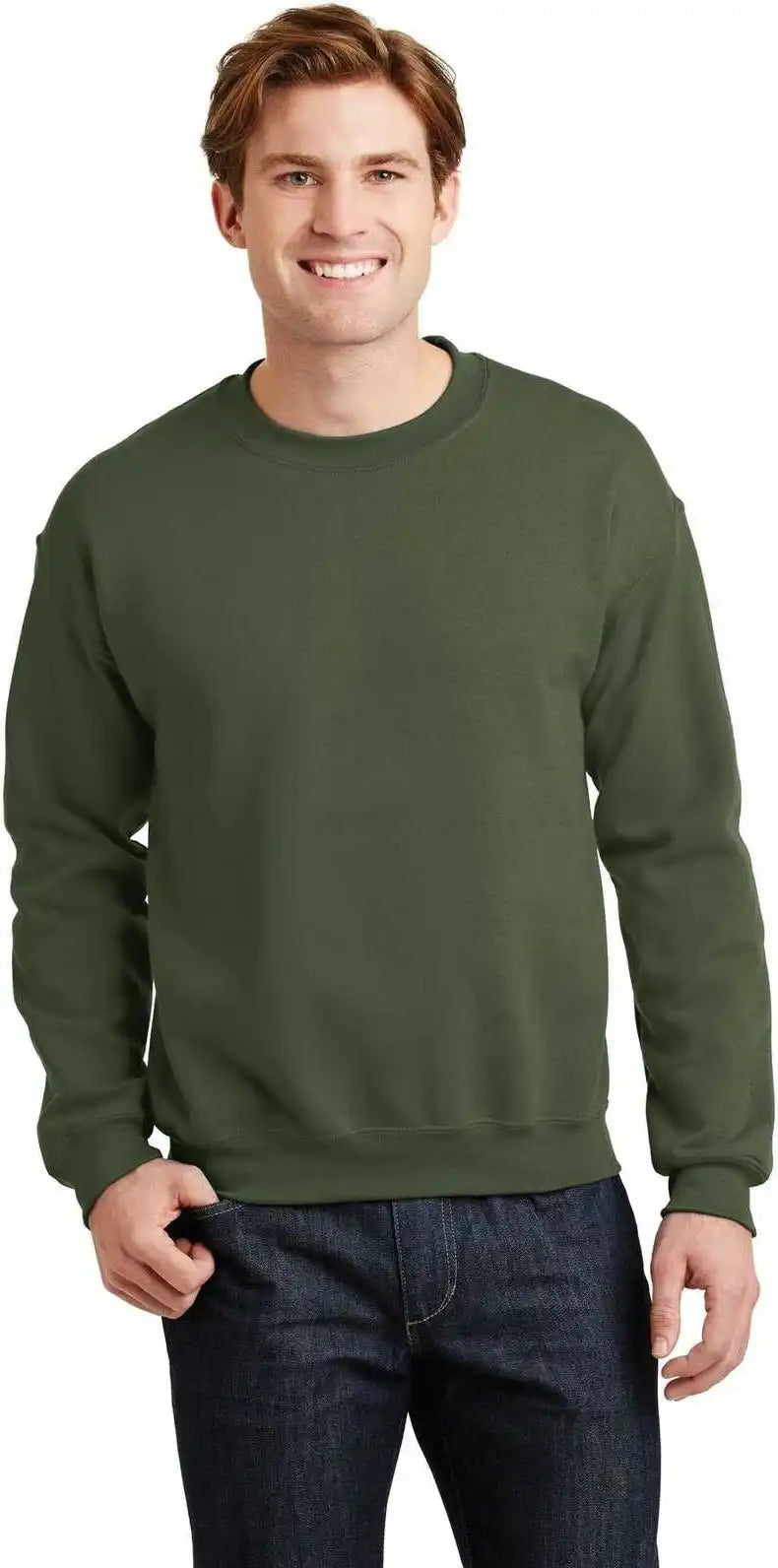 Gildan 18000 Heavy Blend Crewneck Sweatshirt Military Green