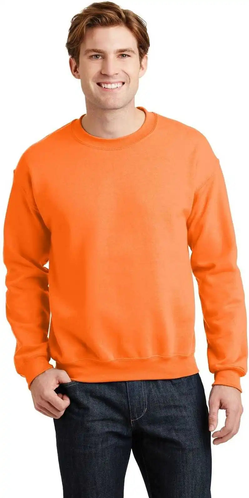 Gildan 18000 Heavy Blend Crewneck Sweatshirt S. Orange