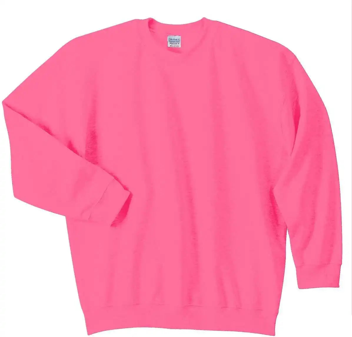 Gildan 18000 Heavy Blend Crewneck Sweatshirt Safety Pink