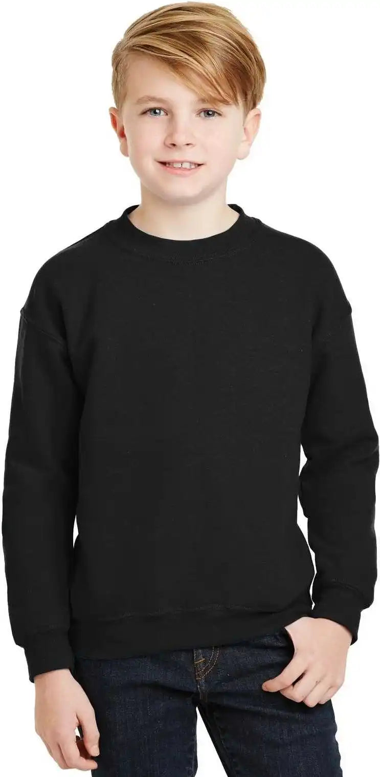 Gildan 18000b Youth Heavy Blend Crewneck Sweatshirt - Black